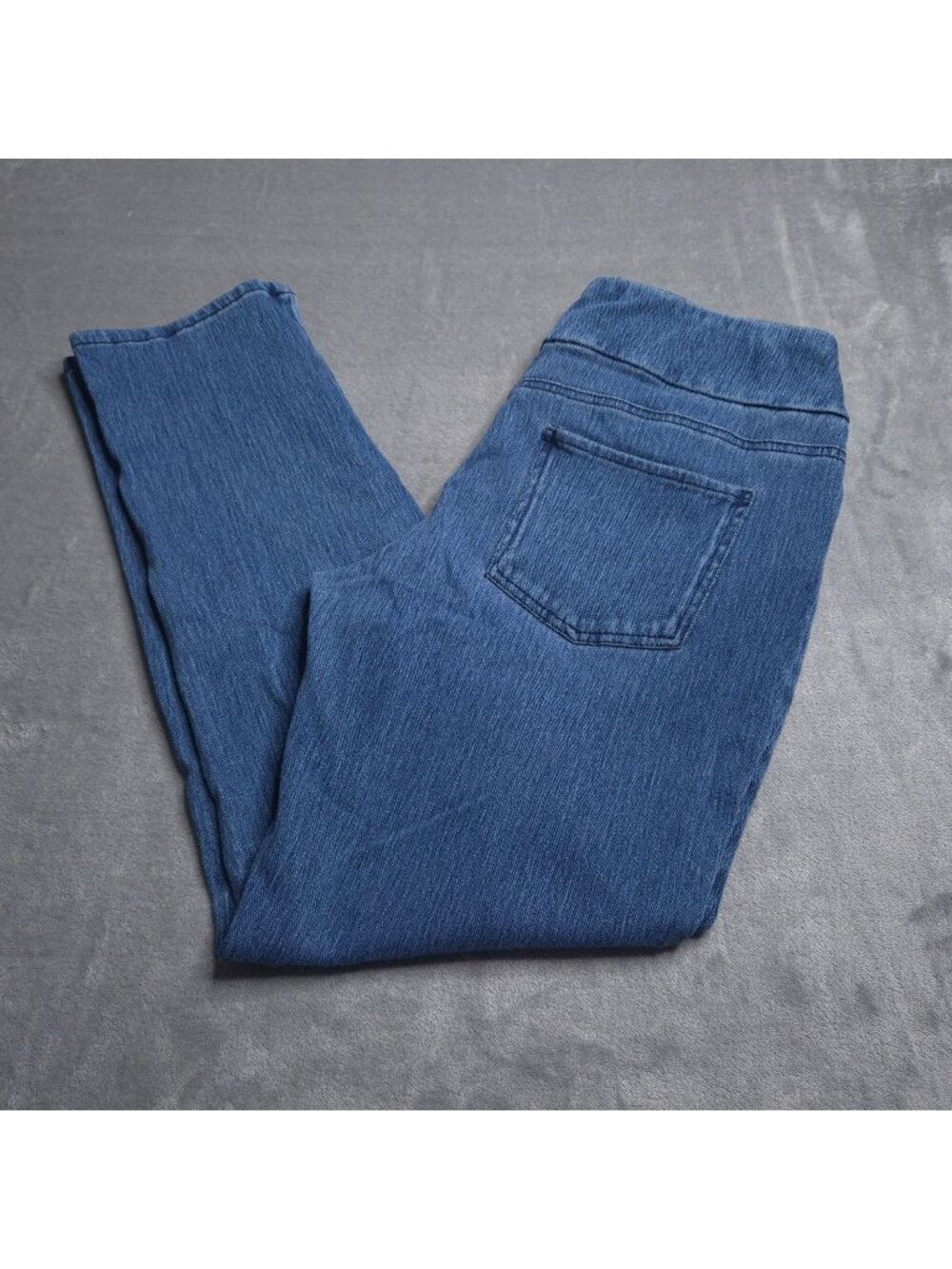 Coldwater Creek Womens Pull-On Ankle Jeans 12 Mid Rise Medium Wash Stretch